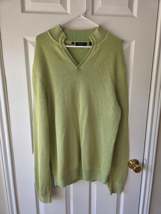 Bobby Jones Other - Bobby Jones 100% Peruvian Pima Cotton Medium Men's Sweater VNeck Green Golf